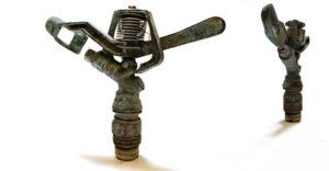 Sprinkler brass in a mossly color